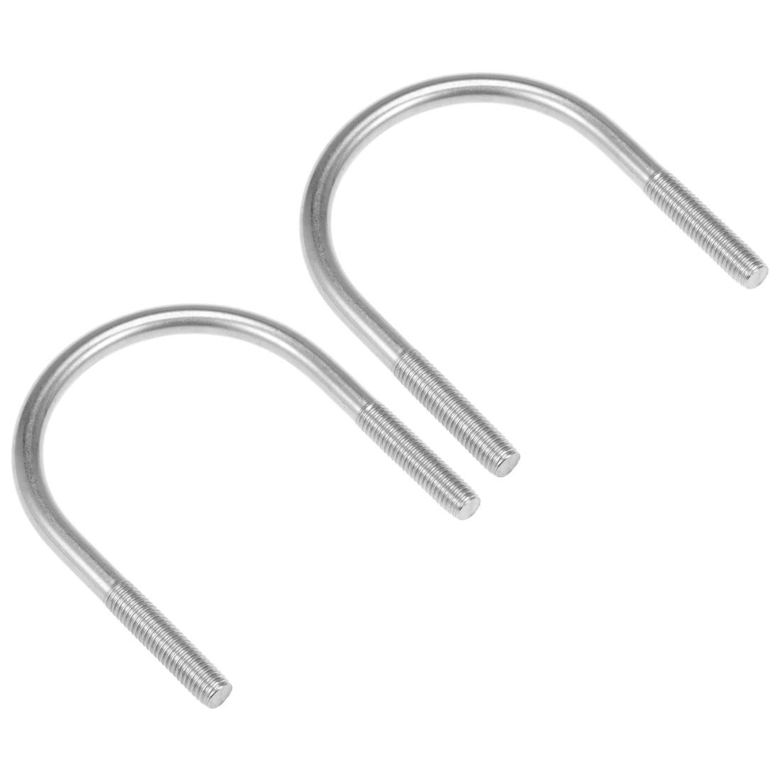 sourcing map U-Bolts 2pcs 3.08"(78mm) Inner Width 112mm Length M10-1.5x112mm 304 Stainless Steel U-Bolt Fastener for 76mm Pipe Dia