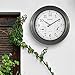 La Crosse Technology WT-3181P Metal Clock, 18 Inch, Pewter