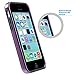 ULAK iPhone 5C Case, Slim Fit Lightweight 2in1 Rugged Flexible TPU Hard Plastic Hybrid iPhone 5C Case Purple Anti Scratch Dual Layer Shock Absorption Protective Cover for Apple iPhone 5C-Purple/Black