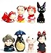 Karen accessories Hayao Miyazaki Animation Figures Set, 8 Pcs Spirited Away Yubaba Ponyo Mononoke Princess Totoro Kiki's Delivery Service Jiji Cat