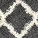 Sweet Home Stores Cozy Shag Collection Charcoal Grey and Cream Moroccan Trellis Design Shag Rug (7'10