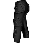 ciseroye 7 Pad Girdle Football Youth Football Girdle Youth Boys with Knee Integrated Hip Tailbone Thigh Pads- Basketball Padded Compression Shorts for Basketball Baseball Rugby Soccer