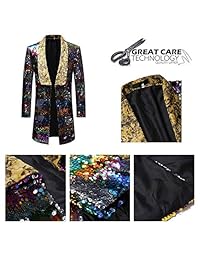 Blazer para hombre de corte ajustado con lentejuelas brillantes para fiestas y bodas