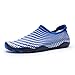 AVADAR Men Women Water Shoes Barefoot Quick Dry Aqua Shoes for Swim Walking Yoga Lake Beach Garden Park Driving Boating,8.5US Women/7US Mens,White/Blue