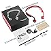 Bone Conduction Headphones, JUHALL Bluetooth V4.2 Earphones Wireless Sports Headset Built-in Mic Sweatproof for iPhone, Android, Other Bluetooth Enabled Devices (Red)