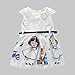 Hatop 2016 Girls Clothes Cute White Cartoon Dress For The Girl Princess Dress