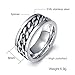 Men's Women's Fashion Stainless Steel Width 8mm Spinner Chain-shaped Ring