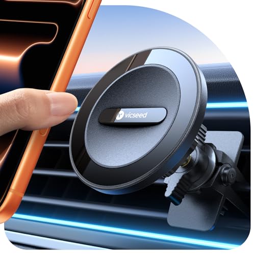 VICSEED for MagSafe Car Mount [2026 Strongest Magnet Power] Magnetic Phone Holder for Car Vent, 360 Adjustable Study Vent Mount for 17 16 15 14 13 12 Pro Max Air ?