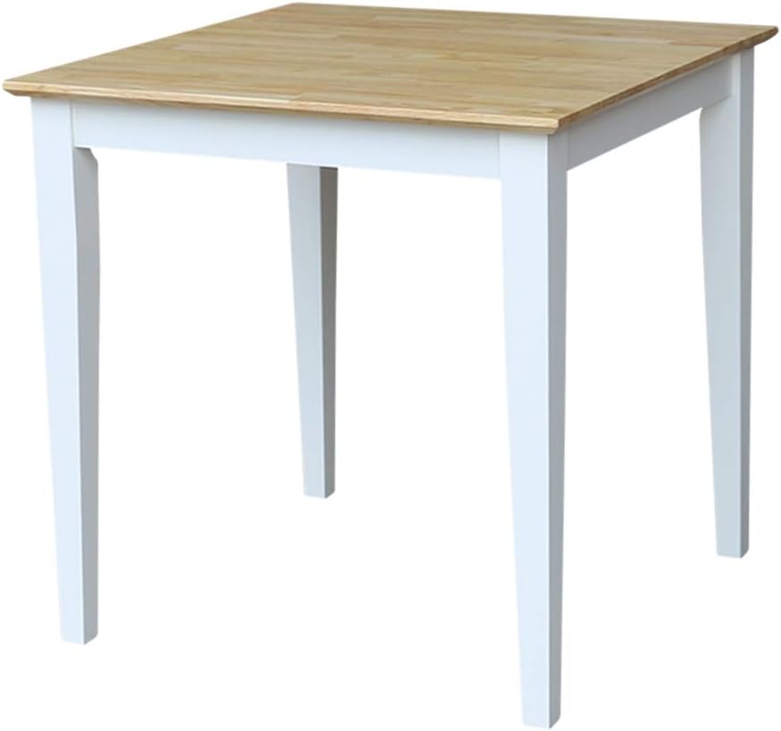 IC INTERNATIONAL CONCEPTSWood Table, Dining Height, White/Natural