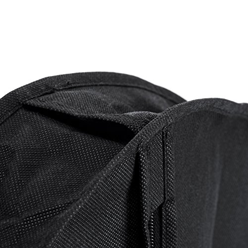 MaidMAX 60'' Extra Long Garment Bag Suit Garment Cover with a Transparent Label Holder, Zipper and Inside Pocket, Black
