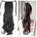 Haironline Ponytail Extensions Clip in Hair Extensions Tie up Hairpiece Binding Pony Tail Extension for Girl Lady Woman dark brown