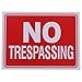 No Trespassing Sign 9 x 12 Inch - 4 Pack