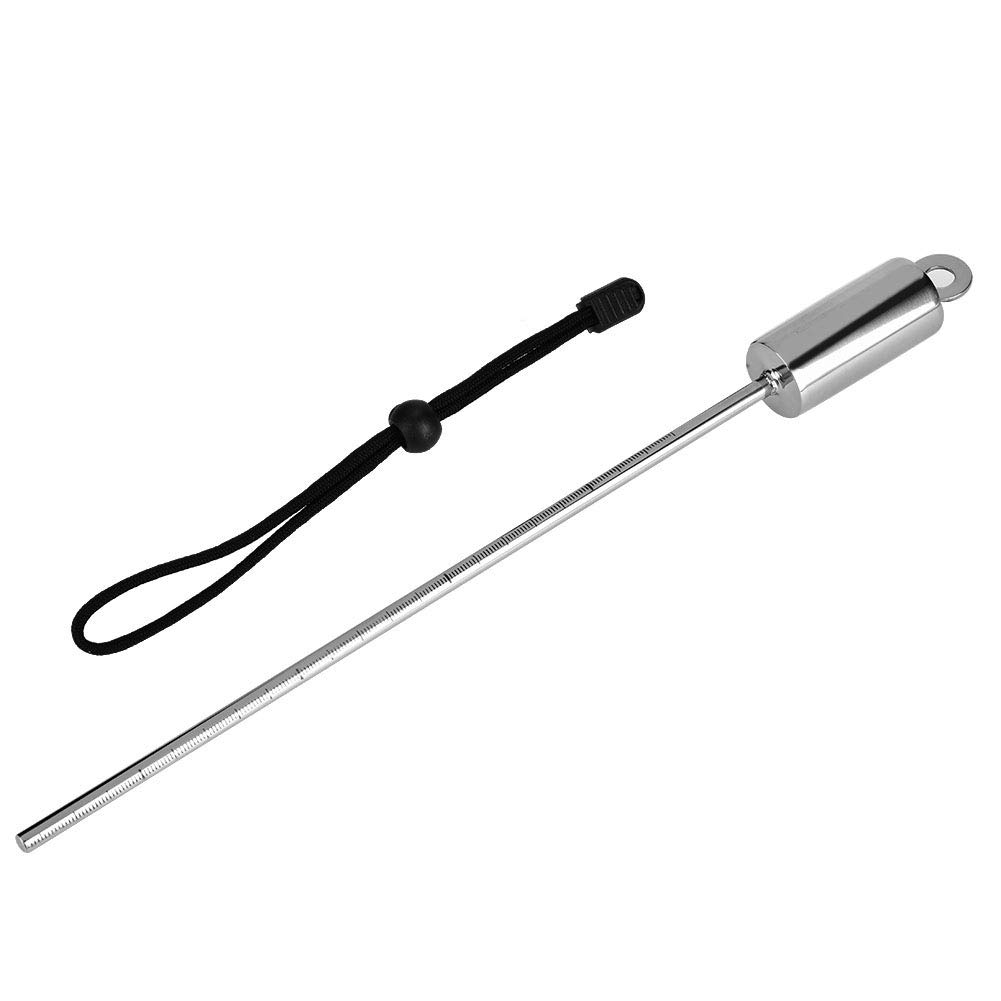VGEBY Diving Stick Pointer, Scuba Noise Maker Stick Rod Scuba Diving Point Rod Colorful Stainless Steel Diving Noise Maker with Parachute Lanyard (With black hand strap)