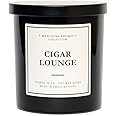 Leoben Company | Masculine Aromas 9oz | 50 Hours | Soy Wax | Scented Mens Candles with Natural Essential Oils | Vegan (Cigar Lounge)