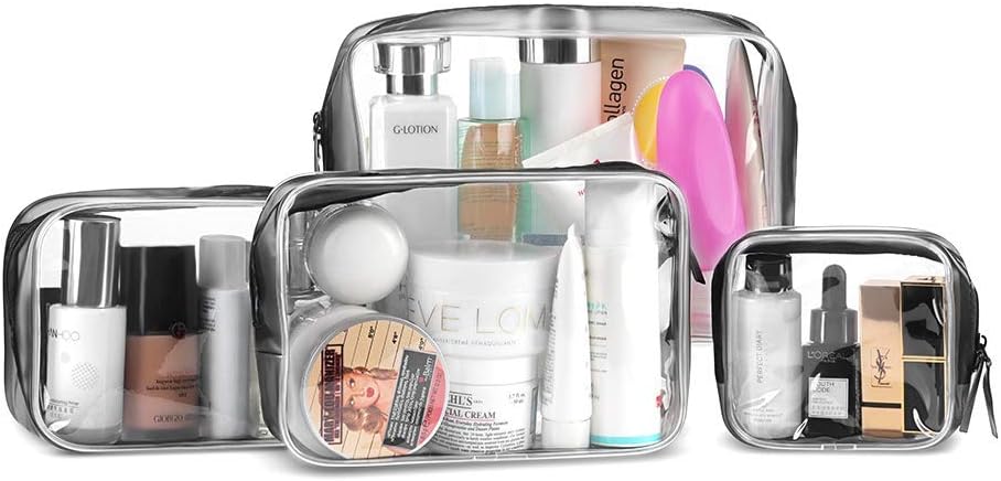 Fenrad Toiletry Bag Set 4 Pieces Transparent PVC Cosmetic Bags Waterproof Travel Set for Men Women, Children, Family (Small - Image 4