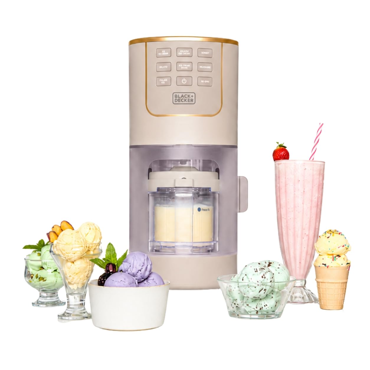 BLACK+DECKER Perfect Pint Ice Cream Maker for Protein Recipes