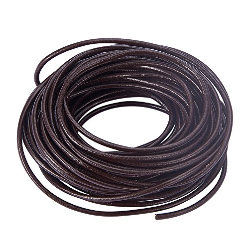 Pandahall elite 1 roll 3 mm cowhide round leather cords…