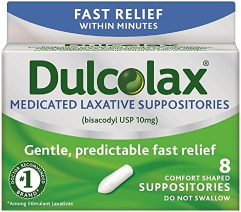 Dulcolax Laxative Suppositories 8 ea (Pack of 5)