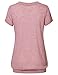 Women Short Sleeve Tops, Messic Women's V Neck Lightweight Casual Loose Fit Comfy Shirts Pleated Knitted Blouse Shirt(Red,L)