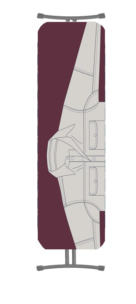 Addis 517462 "Shirtmaster" Replacement Ironing Board Cover, Red, 125 x 41 cm