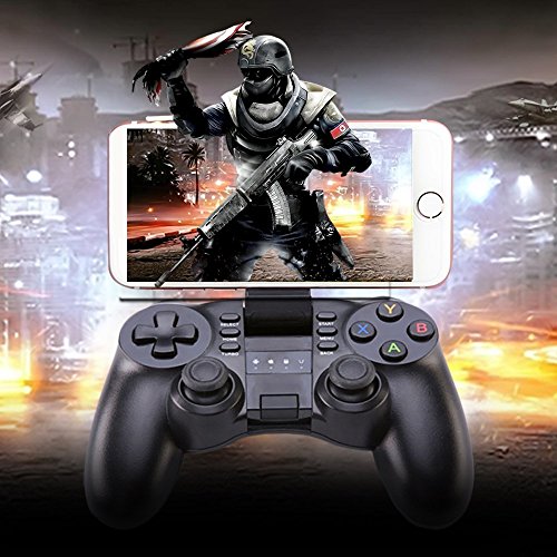 PowMax Bluetooth Game Controller, PC Gamepad Joystick With Vibration Feedback for Android Phone/IOS/PC/PlayStation 3(Black) - Thumbnail 5