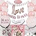 Bachelorette Party Decorations Supplies - Rose Gold Bridal Shower Set - Classy Bride to Be Sash - Pink Wall Banner Decoration - Miss to Mrs Decor - Rose Gold Confetti Balloons 36inch - Love Balloon