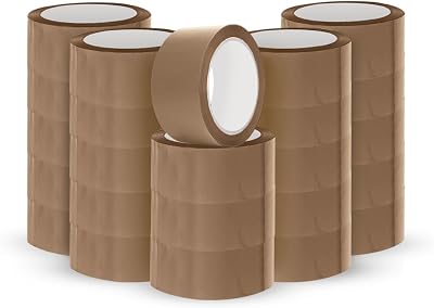 ARVO Brown Packing Tape 24 Rolls 48 mm x 60 m Low Noise Acrylic 50µ