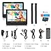 WONNIE 10.5'' Dual Portable DVD Player for Car Built-in 5 Hours Rechargeable Battery, USB&SD Card Readers, Great Gifts for Kids