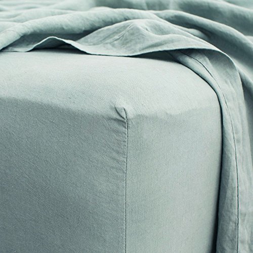 Lausonhouse Luxurious 100% Pure French Linen Sheet Set,Deep Pocket,4 Pieces Bedding Set- Queen
