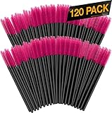 120 Pack Disposable Eyelash Applicator Wands - Curler Brush Set - Mascara Eyebrow Spoolers - Comb Wands Spoolies Brushes