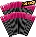 120 Pack Disposable Eyelash Applicator Wands - Curler Brush Set - Mascara Eyebrow Spoolers - Comb Wands Spoolies Brushes