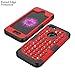 AdiWon Apple iPhone 5 Case iPhone 5S Case iPhone SE Case Glitter Crystal Diamond Bling Rhinestone Three Layer Hybrid Shock Resistant Cover for Girls/Women,Red Black