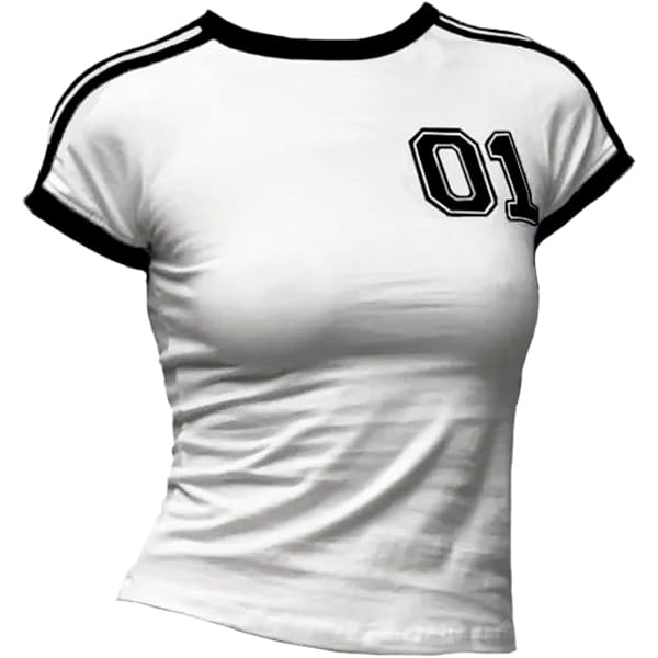 Pokn Y2k Tops for Women Colombia Crop Top Y2k T Shirts Y2k Shirt