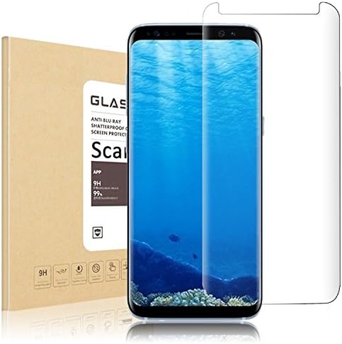 Scarer [Full Screen Coverage] Tempered Glass Screen Protector for Samsung Galaxy S8 Easy Install with Lifetime Replacement Warranty - Retail Packaging