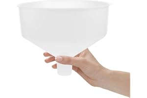CONGARTENO Large Mouth Plastic Funnel for Beer Filling and Oil Transfer, Small Food-Grade Multi-Purpose Kitchen