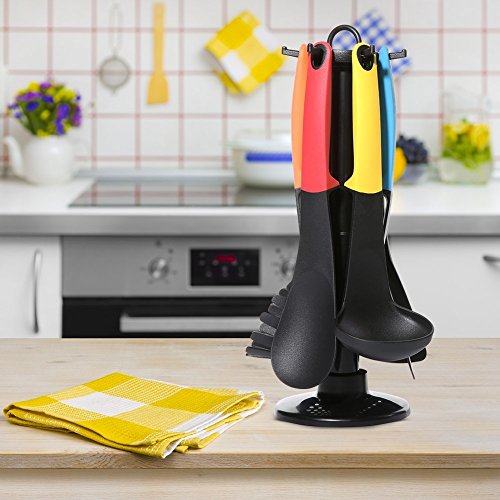 Elevate Carousel Nylon Kitchen Utensil Set with Rotating Storage Stand, 6-piece - Thumbnail 4
