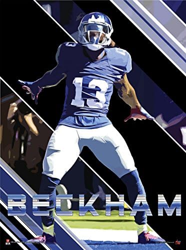 NFL New York Giants Odell Beckham Jr OBJ13 24x18 Football Poster Authentic Team Spirit Store Product