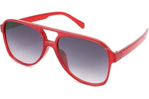 FEISEDY Vintage Retro 70s Plastic Aviator Sunglasses Women Men Classic Large Squared Frame B2751