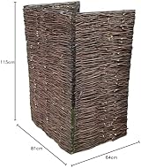 Selections Willow Wheelie Bin Screen Garden Hideaway 81x115cm 1 Bin view 6