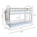 NEX Dish Drainer 304 Stainless Steel Kitchen 2-Tier Dish Rack with Utensil Holder