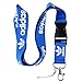 Blue & White Logo Keychain Key Chain Black Lanyard Clip with Webbing Strap Quick Release Buckle (PCK-014)