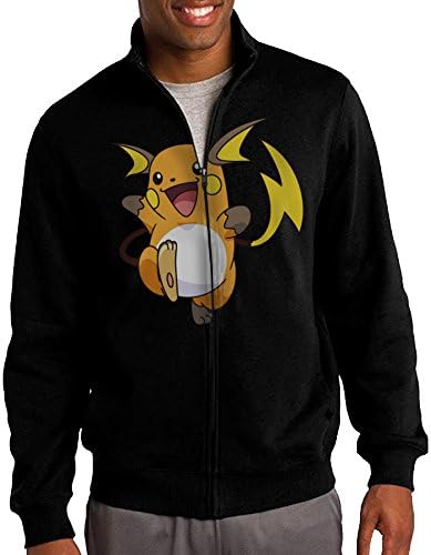 Men's Raichu Pokemon Cute Full-Zip Jacket Sweatshirt