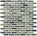 Sample - Beach Break Hand Painted Glass Mosaic Subway Tiles for Bathroom Walls or Kitchen Backsplash