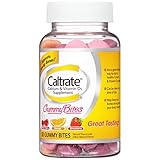 Caltrate Gummy Bites Calcium & Vitamin D3 Supplement (Black Cherry, Orange, & Strawberry Flavor, 50-Count Gummies)