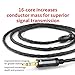 CHARS MMCX Connector 3.5 Balanced 16 Core Silver Plated Braided Upgrade Line Mixed Cable, Earphone Upgrade Cable for Shure SE215 SE315 SE425 SE535 SE846 TIN T2 LZ A4 A5 (MMCX, Black)