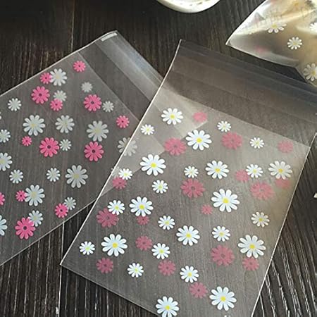 Amazon Maxbei ラッピング袋 かわいい ラッピングバッグ お菓子 クッキー 包装袋 粘着テープ付き 半透明袋 ギフトバッグ 袋 文房具 オフィス用品