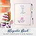 Magnetic Whiteboard for Fridge 17”x13” Magnetic Dry Erase Board for Fridge Whiteboard w/ 3 Dry Erase Markers | White Board for Fridge Dry Erase Board Small Whiteboard for Fridge Board by Mommy Marvel