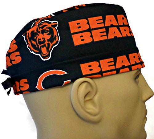 Surgical Scrub Cap Hat in Chicago Bears 