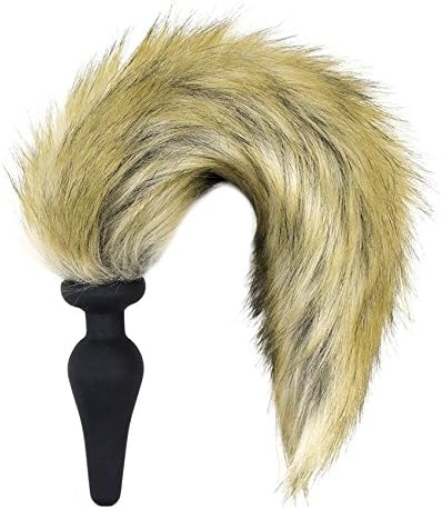 Iwynce(TM) Frisky Faux Red Fur Passionate Fox Tail Uni Silicone Butt s For Couple