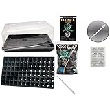 Complete Cloning Kit: 7 " Mondi Dome with Vents and 10"x20" Mondi Tray, Root Riot 100 Cubes,Clonex Rooting Gel 15ml Pack, Cloning Tray 72 Cell Insert, and One Scalpel